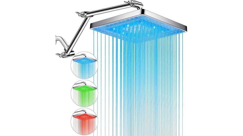 led rain shower head