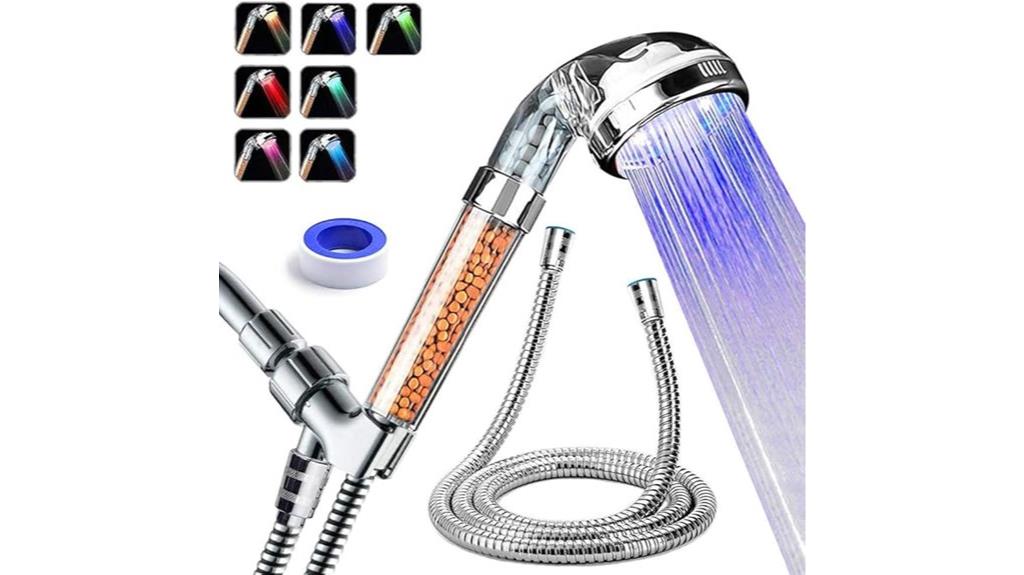 led shower head set