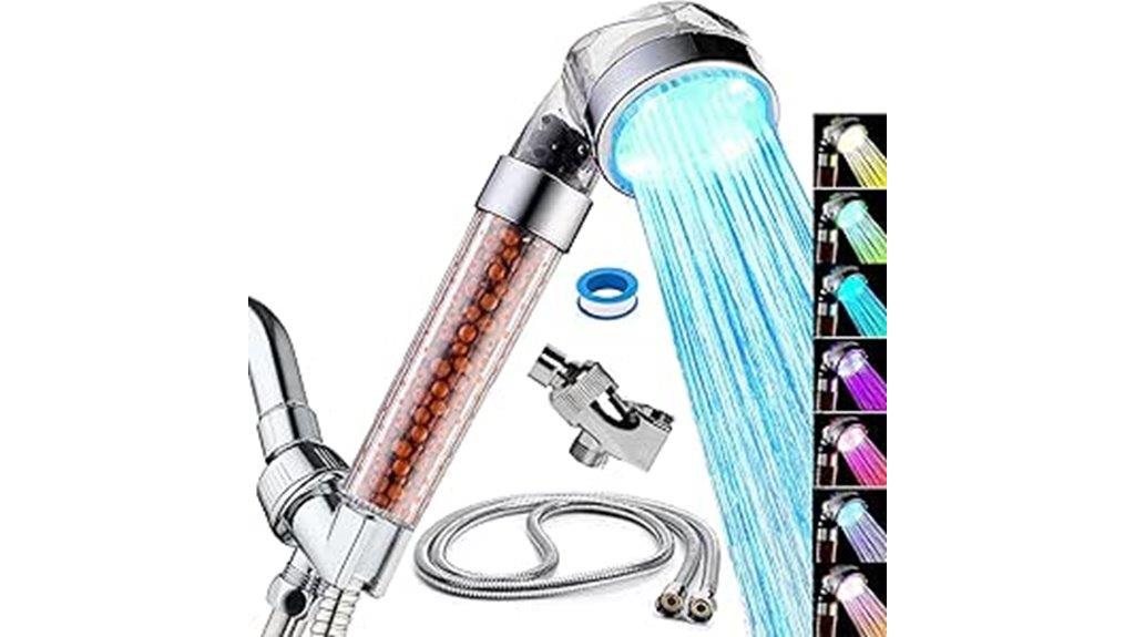 led shower head set