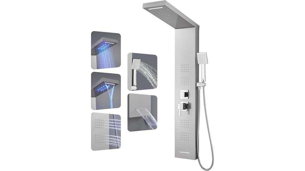 led shower panel system