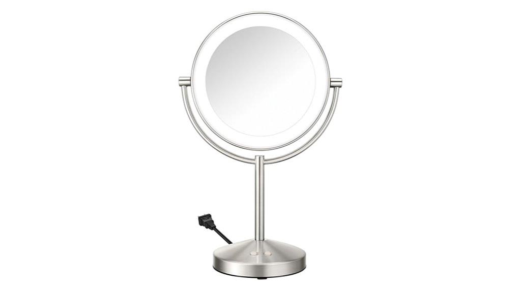 lighted makeup mirror magnification