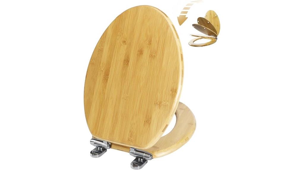 long bamboo toilet seat