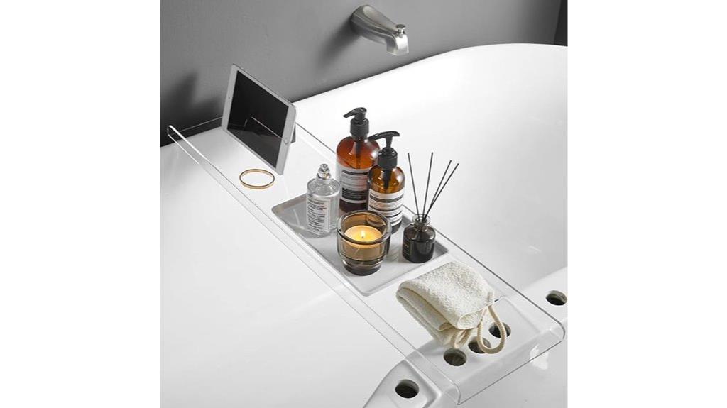 luxury acrylic bathtub organizer