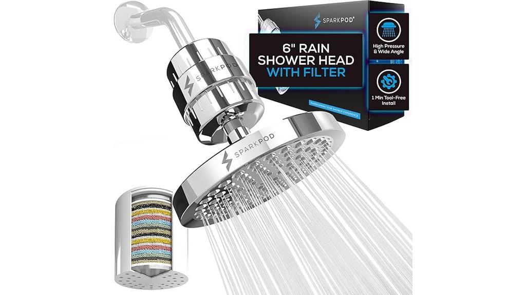 luxury filtered shower head