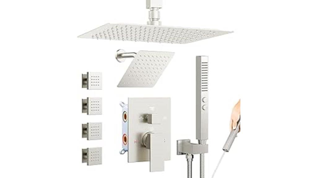 luxury rain shower system