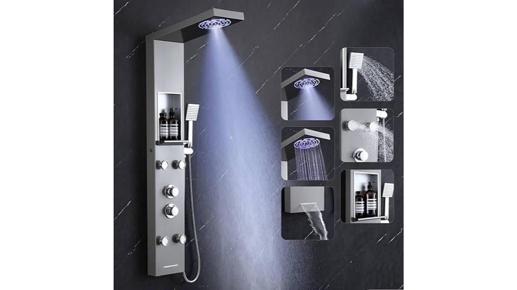 luxury rainfall shower system