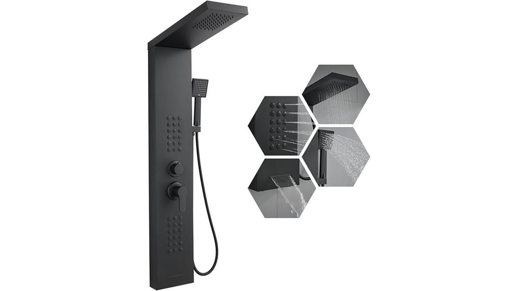 luxury rainfall shower tower