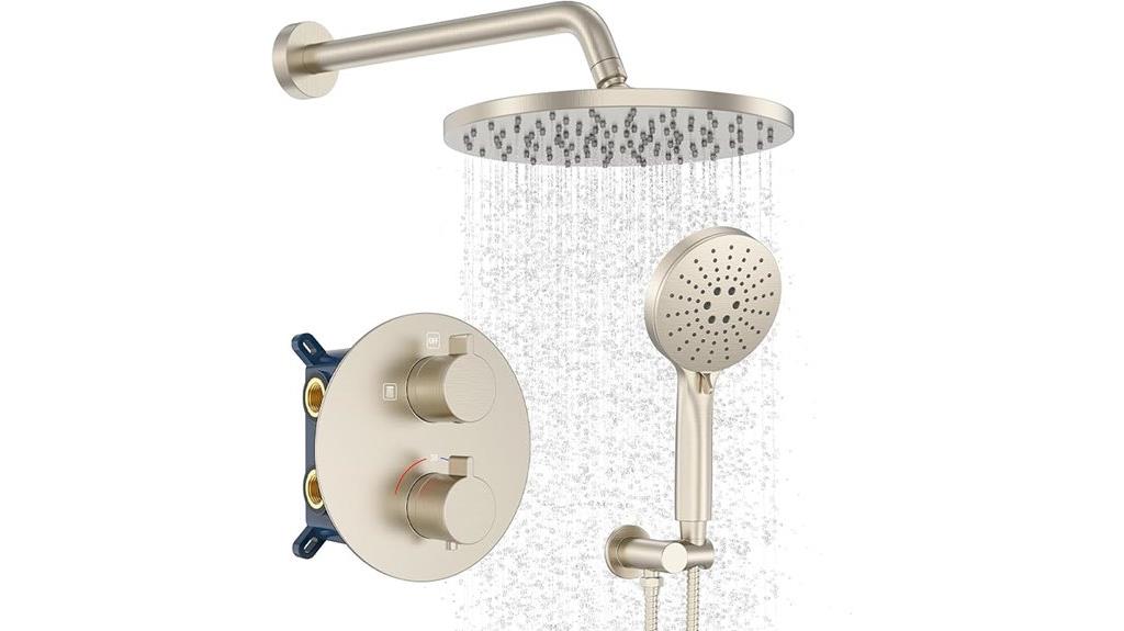 luxury shower with rainfall