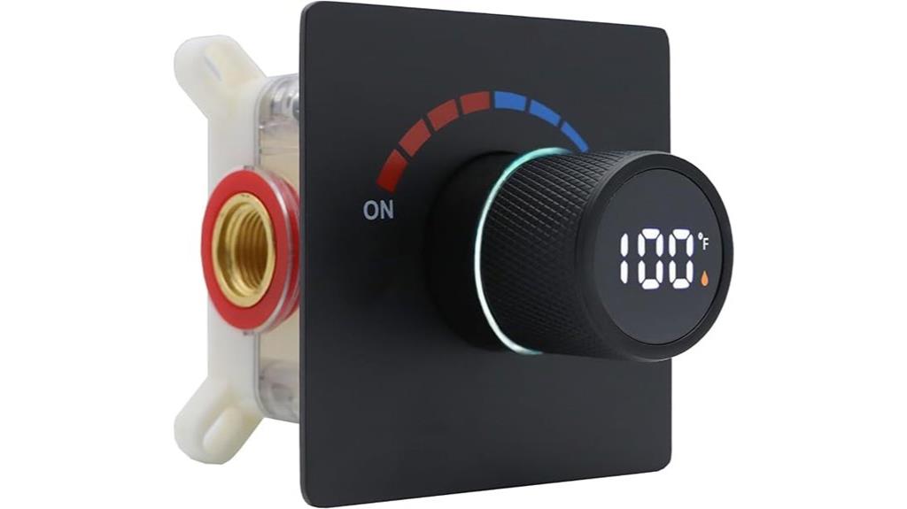 matte black digital shower