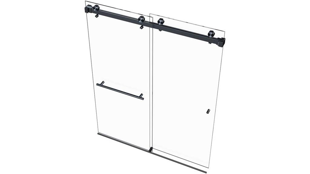 matte black frameless shower