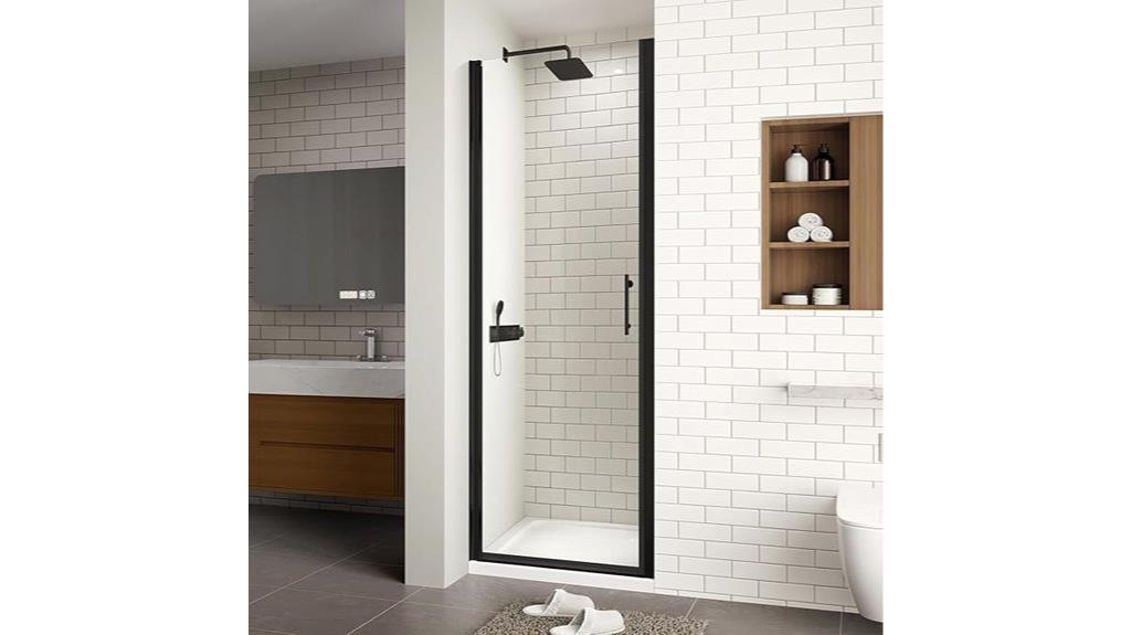 matte black frameless shower