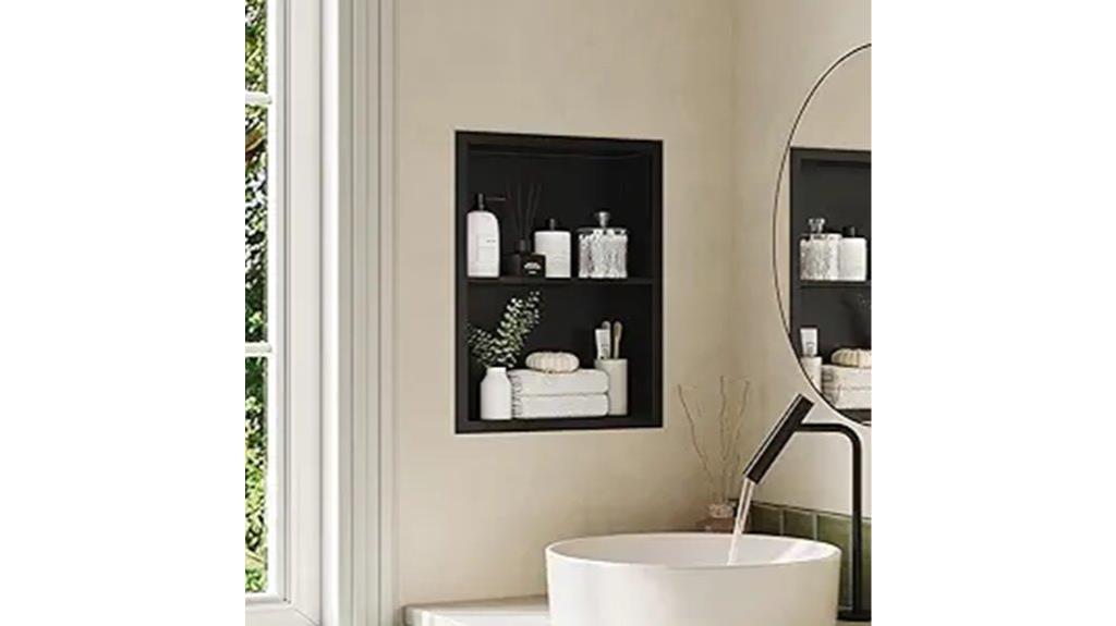 matte black recessed cabinet