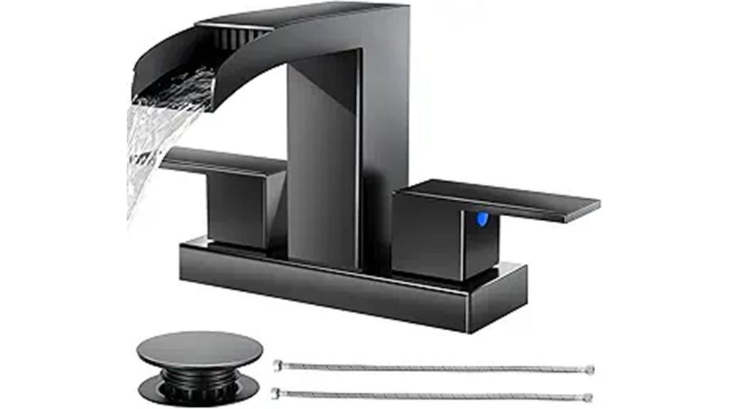matte black square faucet