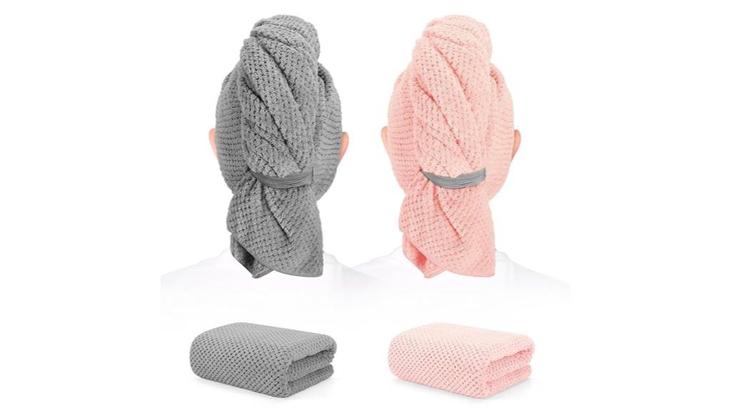 microfiber hair towel pack