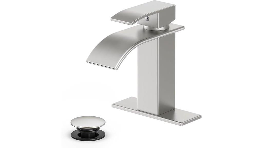 modern brushed nickel faucet