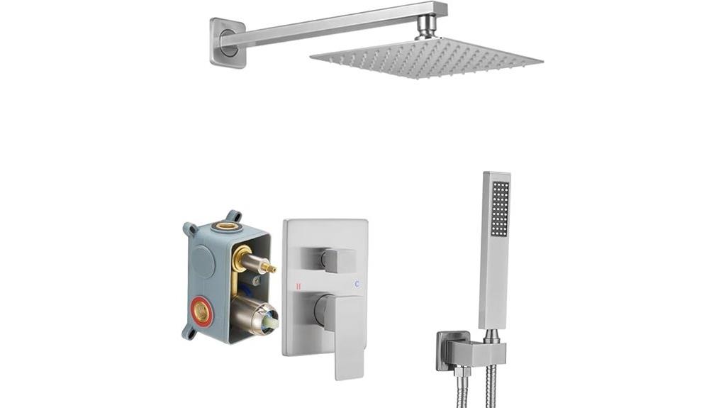 nickel rain shower system