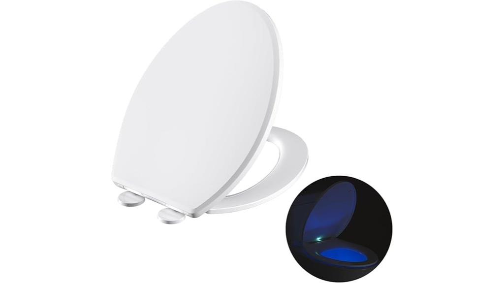 night light elongated toilet