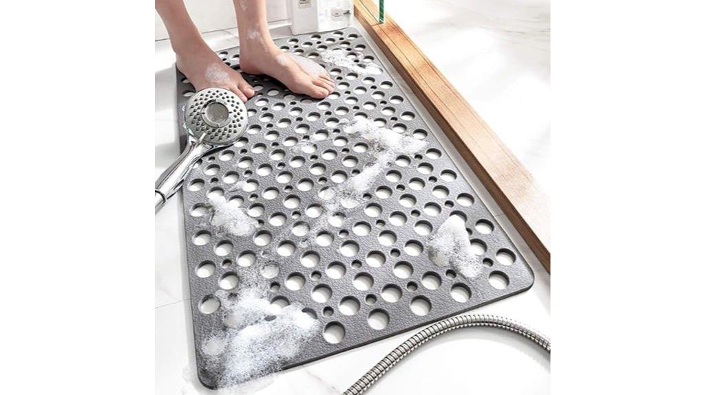 non slip bath mat with drainage