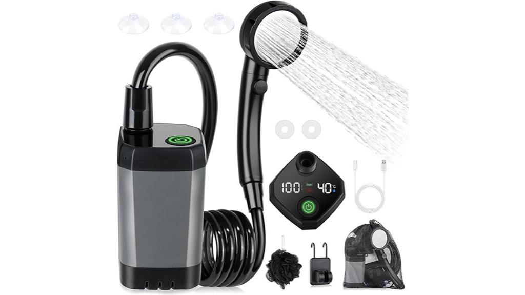 portable rechargeable camping shower