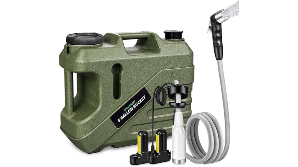 portable shower with water jug