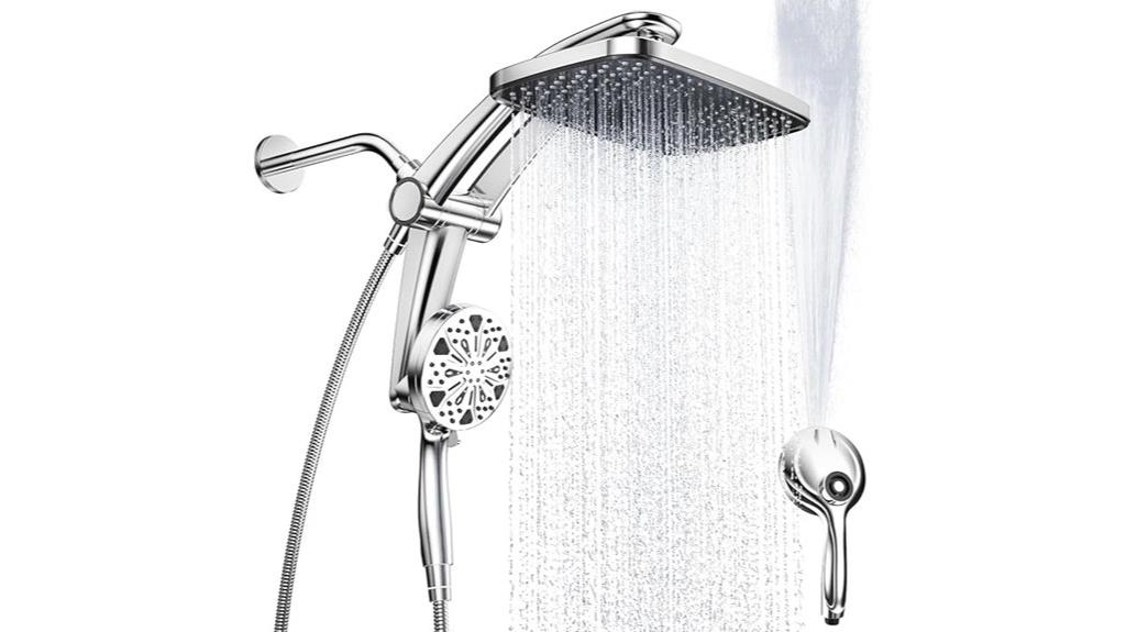 rain and handheld shower