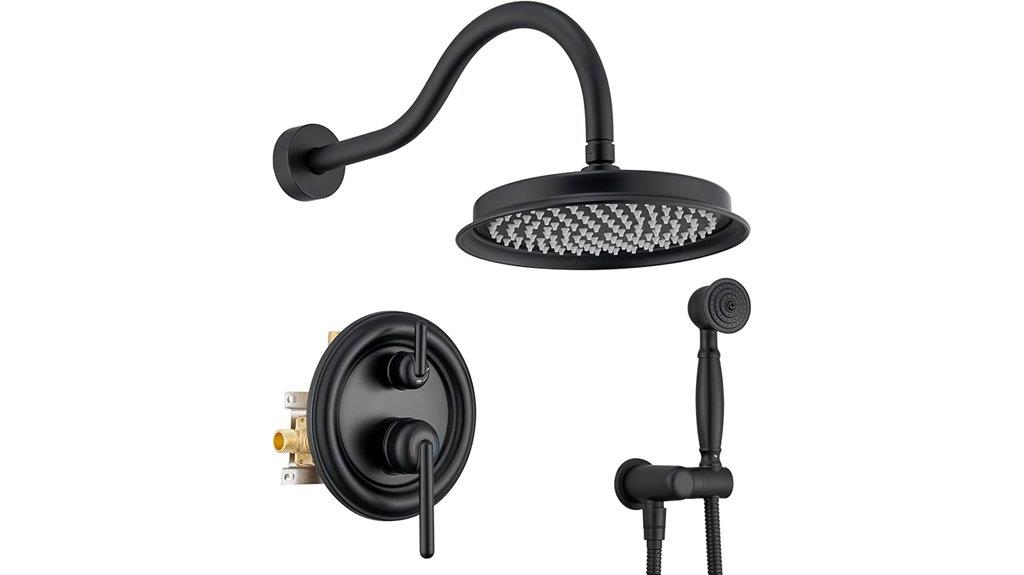 rainfall shower with pressure balance