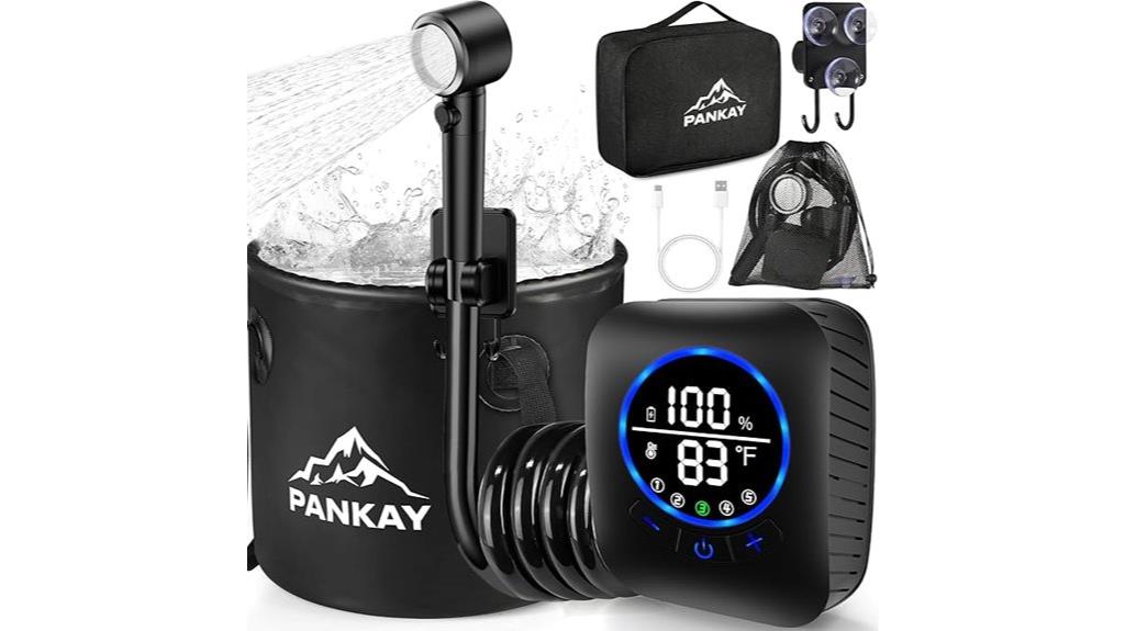 rechargeable camping shower pump