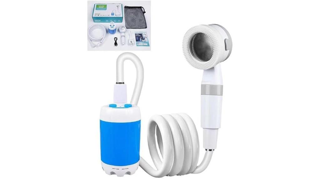 rechargeable portable shower pump