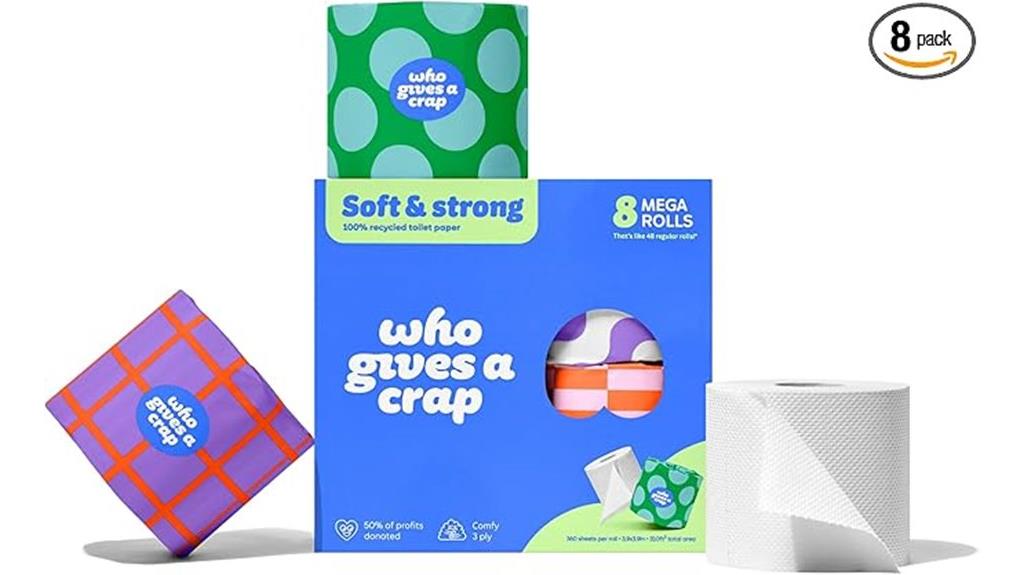 recycled toilet paper rolls