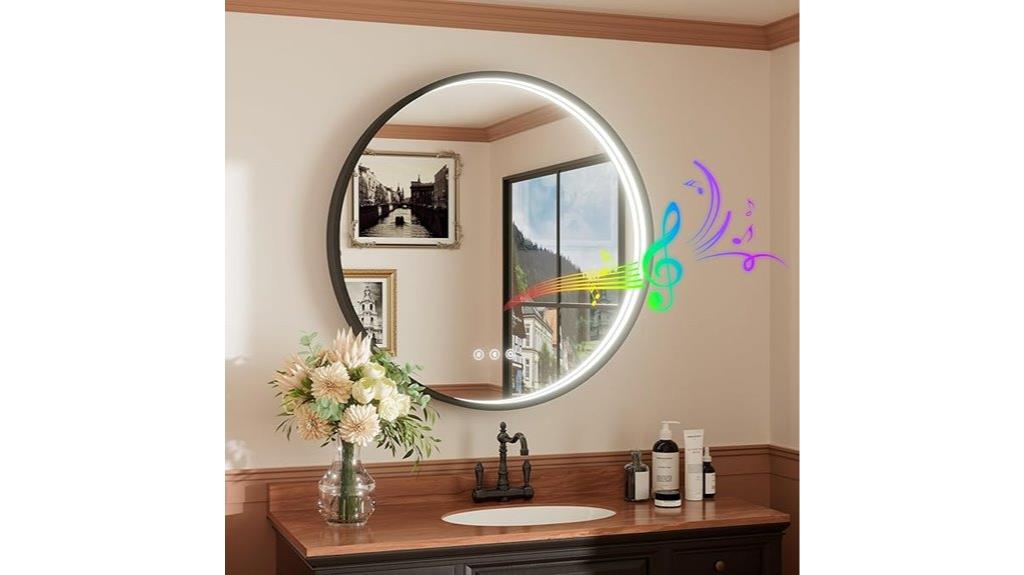 round led bathroom mirror