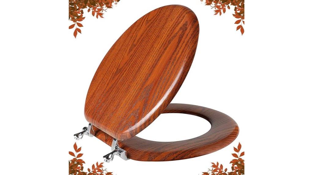 round wooden toilet seat