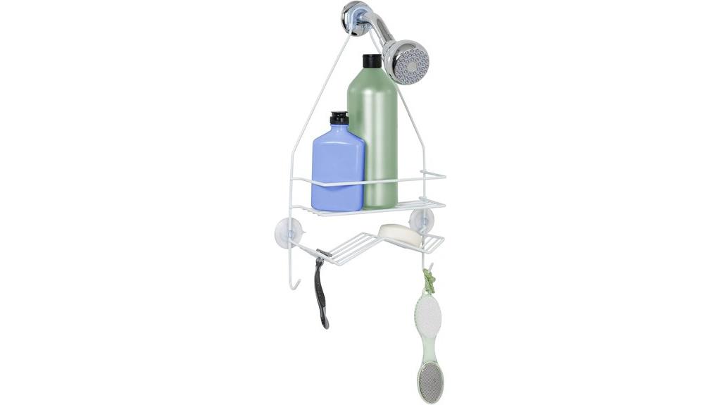 rust resistant hanging shower caddy