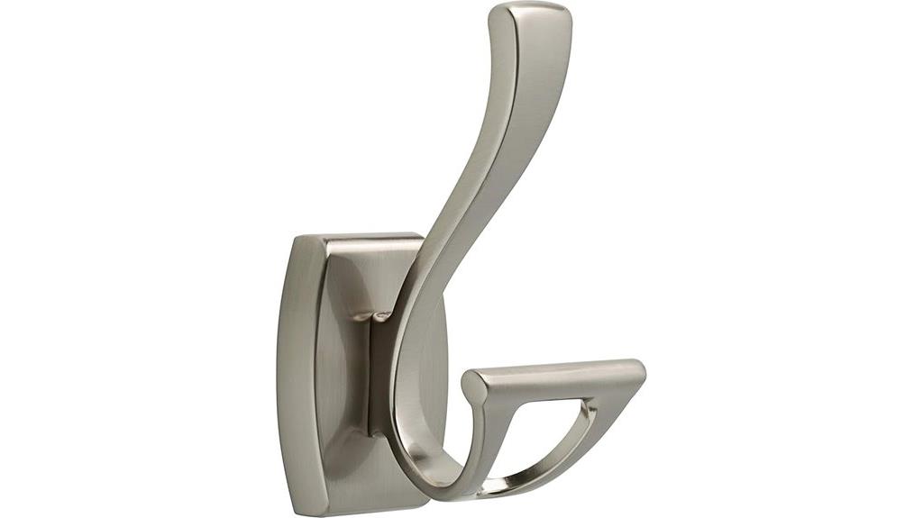 satin nickel bathroom hook