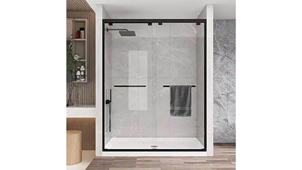 semi frameless shower door