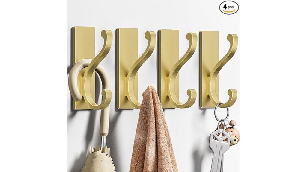 set of four adhesive hooks