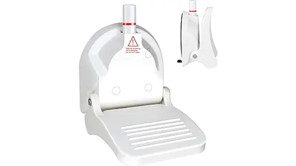 shower foot support with suction