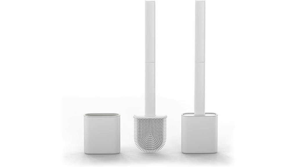 silicone toilet brush set