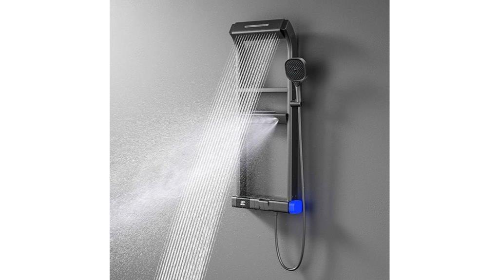 six function thermostatic shower