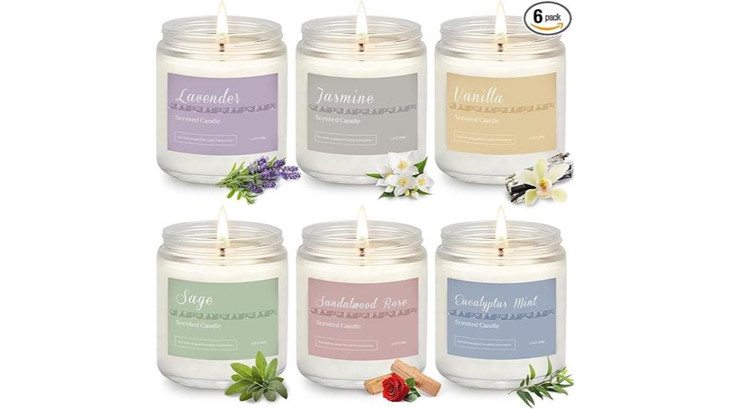 six pack aromatherapy candles
