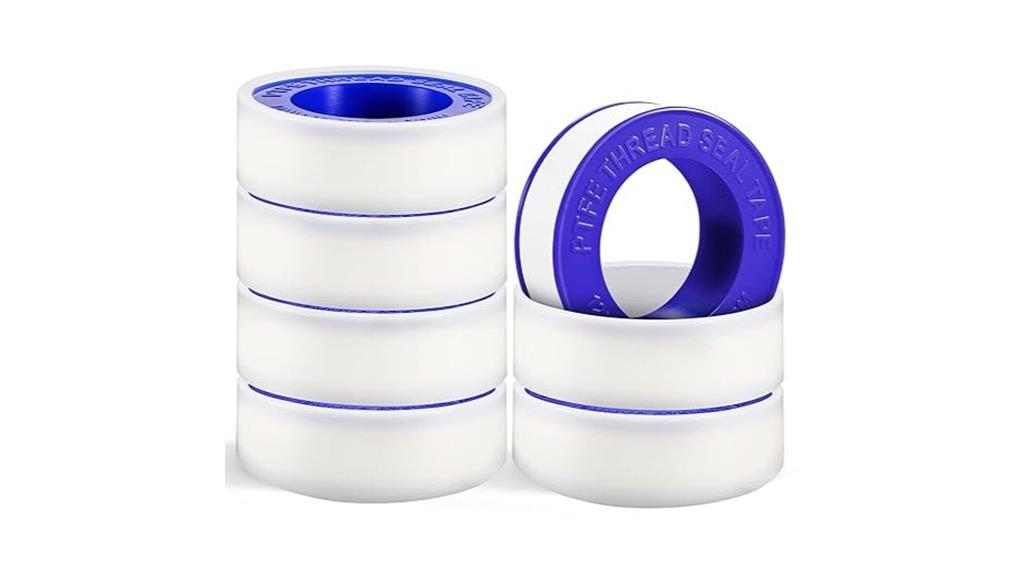 six rolls teflon tape