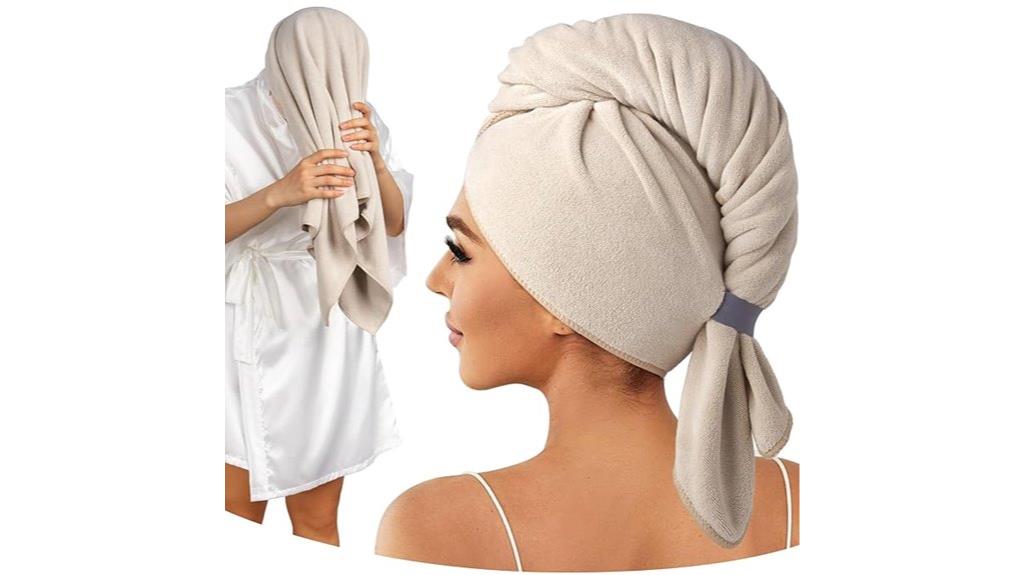 soft microfiber hair towel