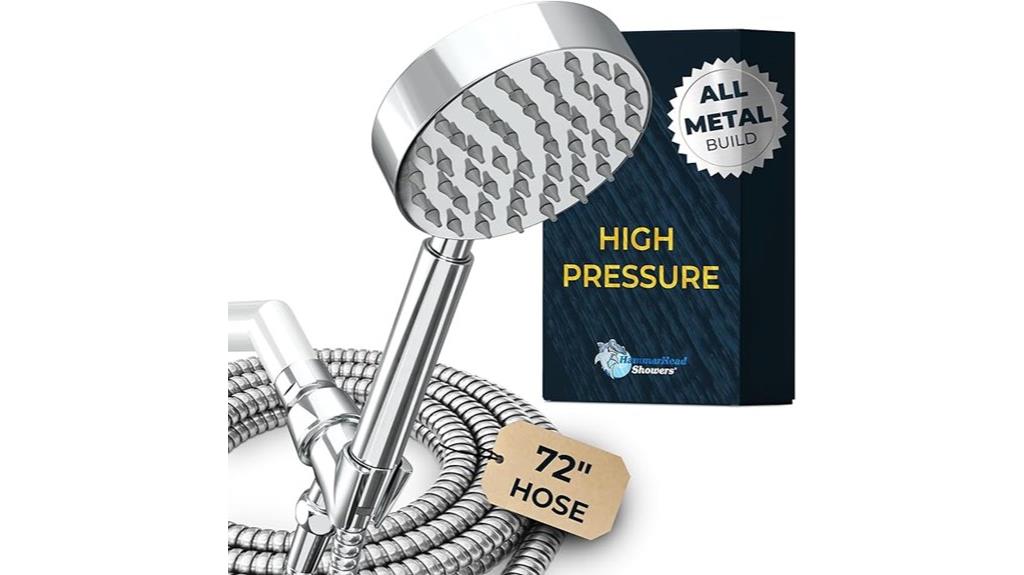solid metal handheld shower