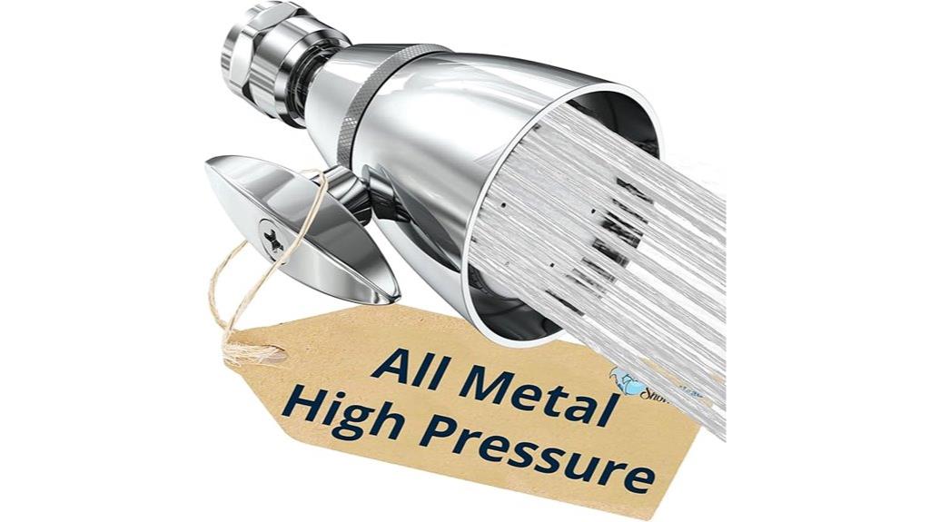 solid metal high pressure shower