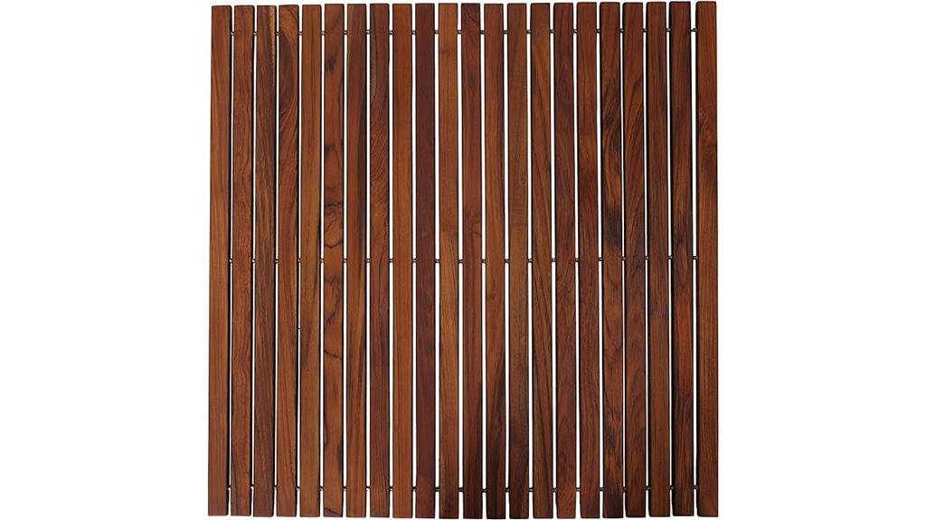 solid teak spa mat