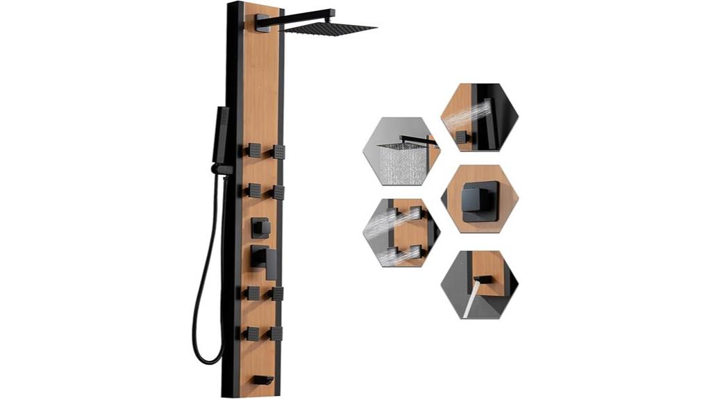 stainless shower panel system