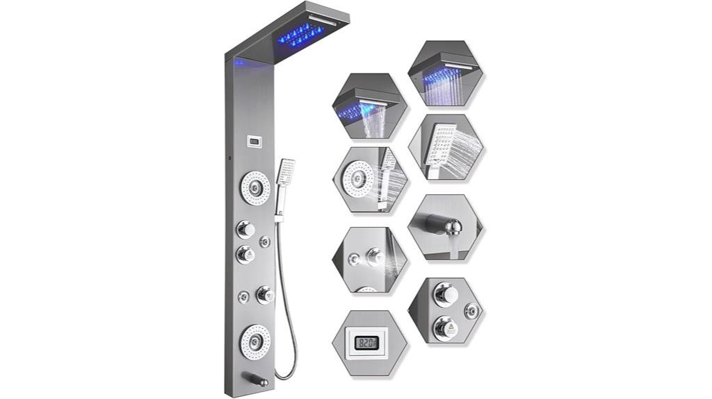 stainless steel shower system