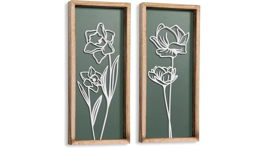 three dimensional floral wall art