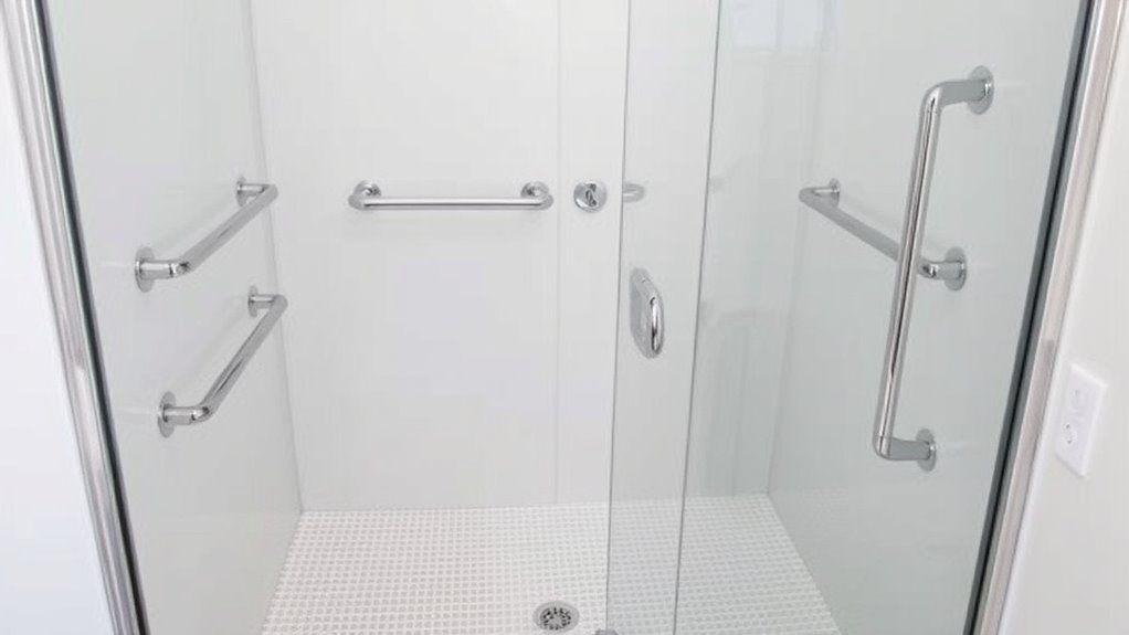 top shower safety grab bars