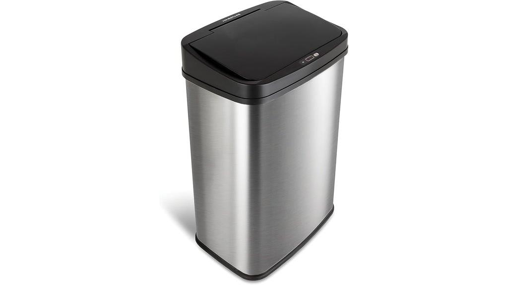 touchless 13 gallon rectangular trash
