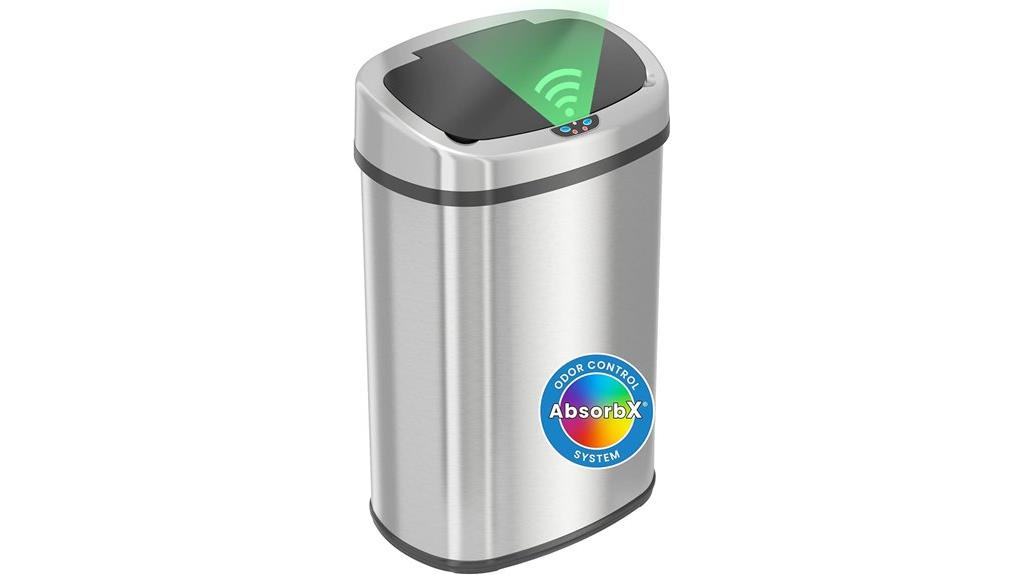 touchless 13 gallon trash can